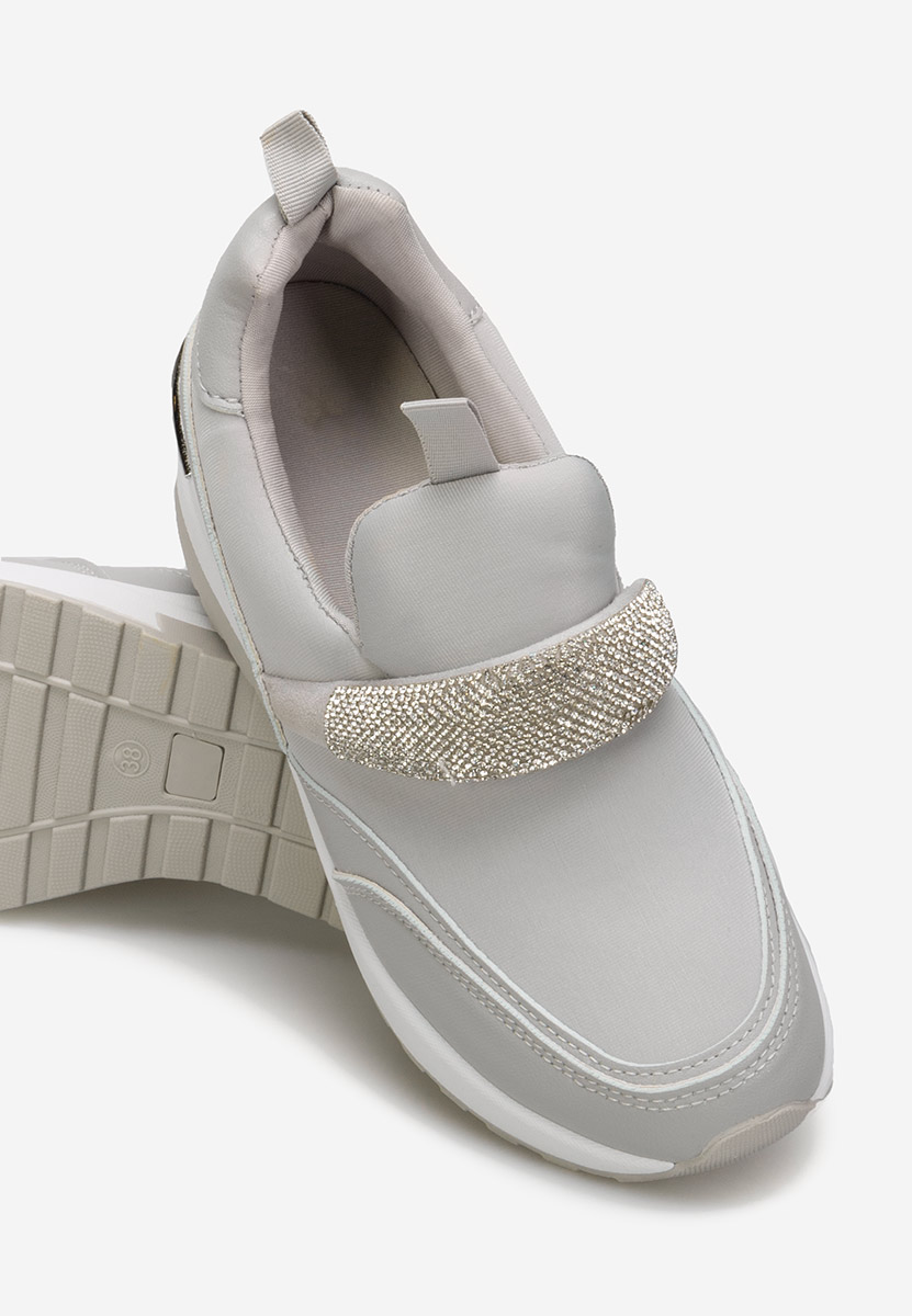 Šedé dámské tenisky na klínku Rubica