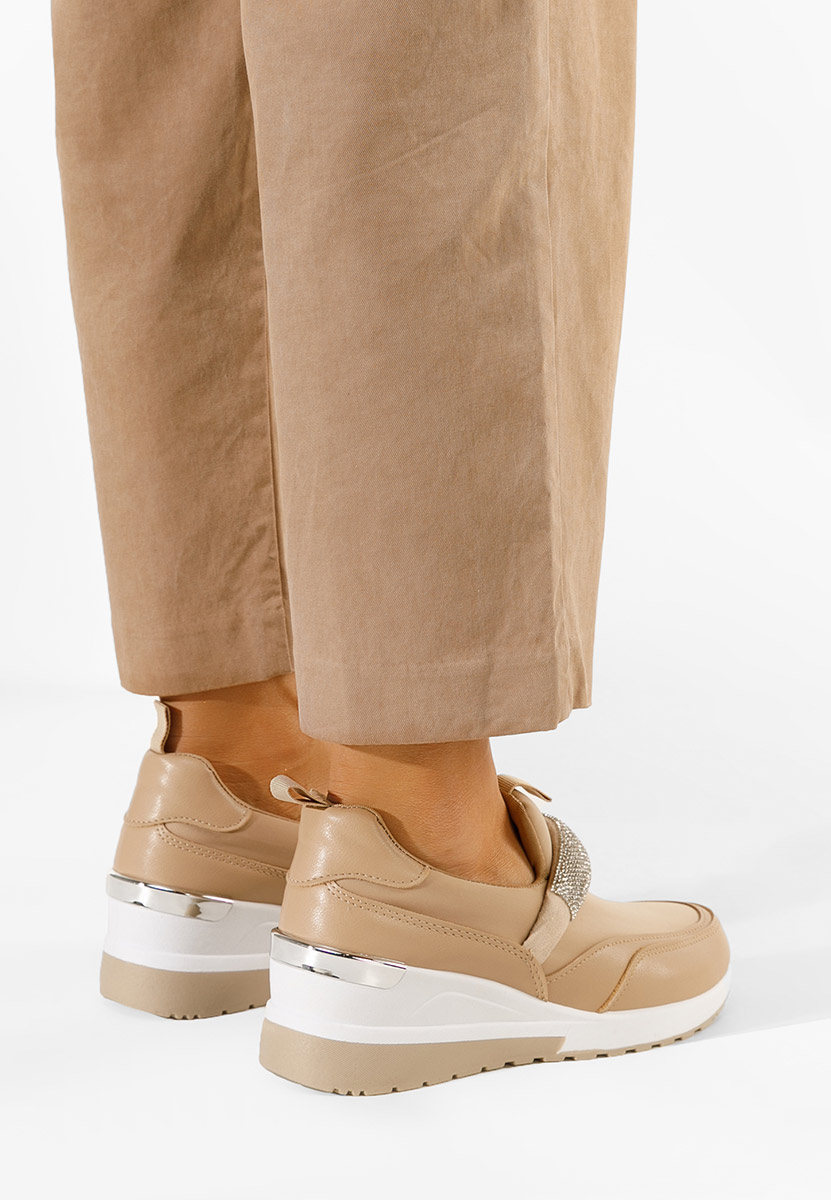 Khaki dámské tenisky na klínku Rubica