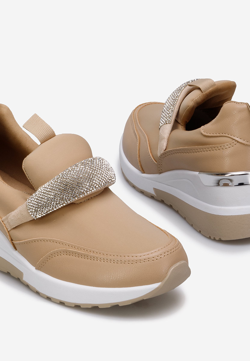 Khaki dámské tenisky na klínku Rubica