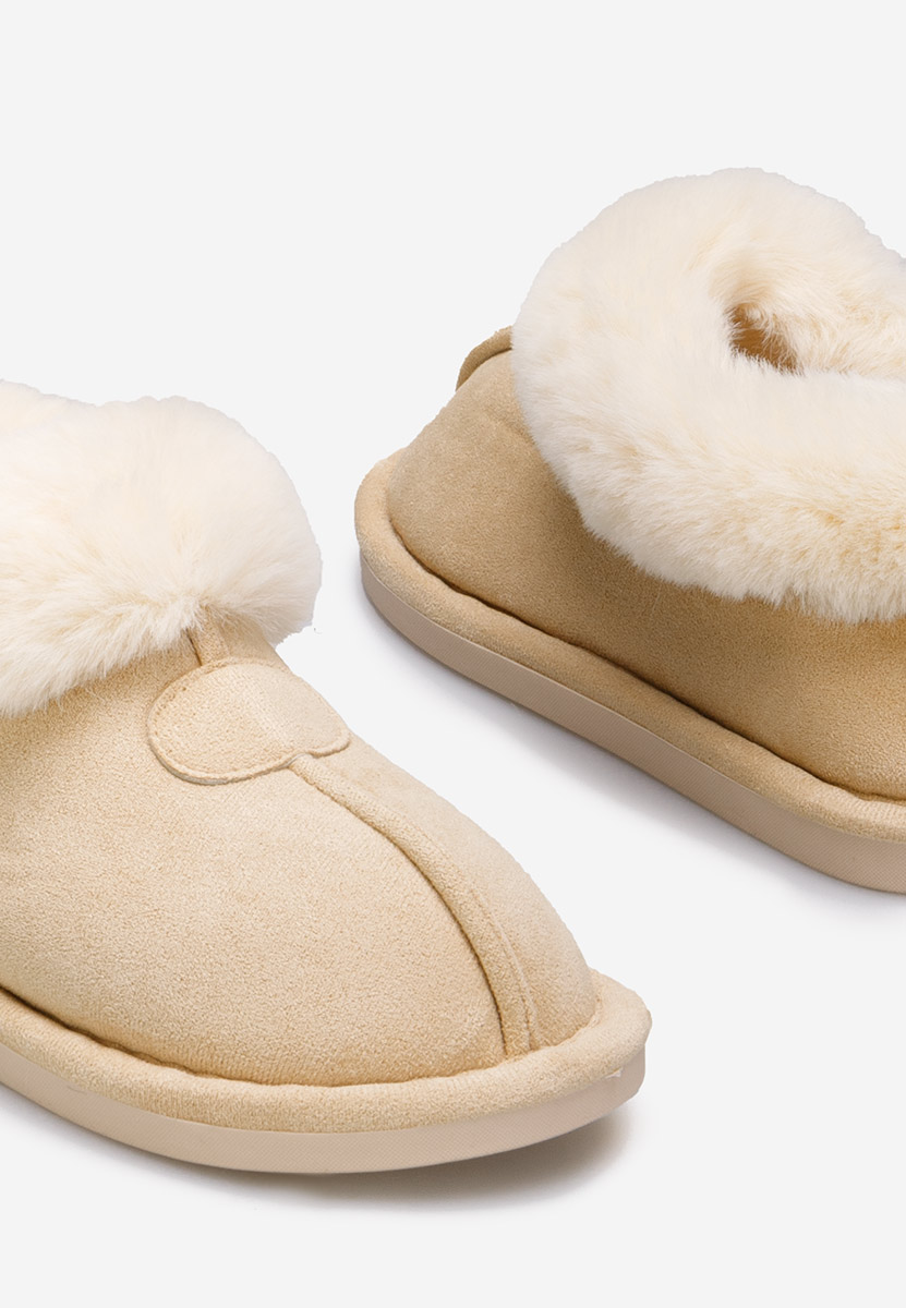 Béžové domácí pantofle Olaria