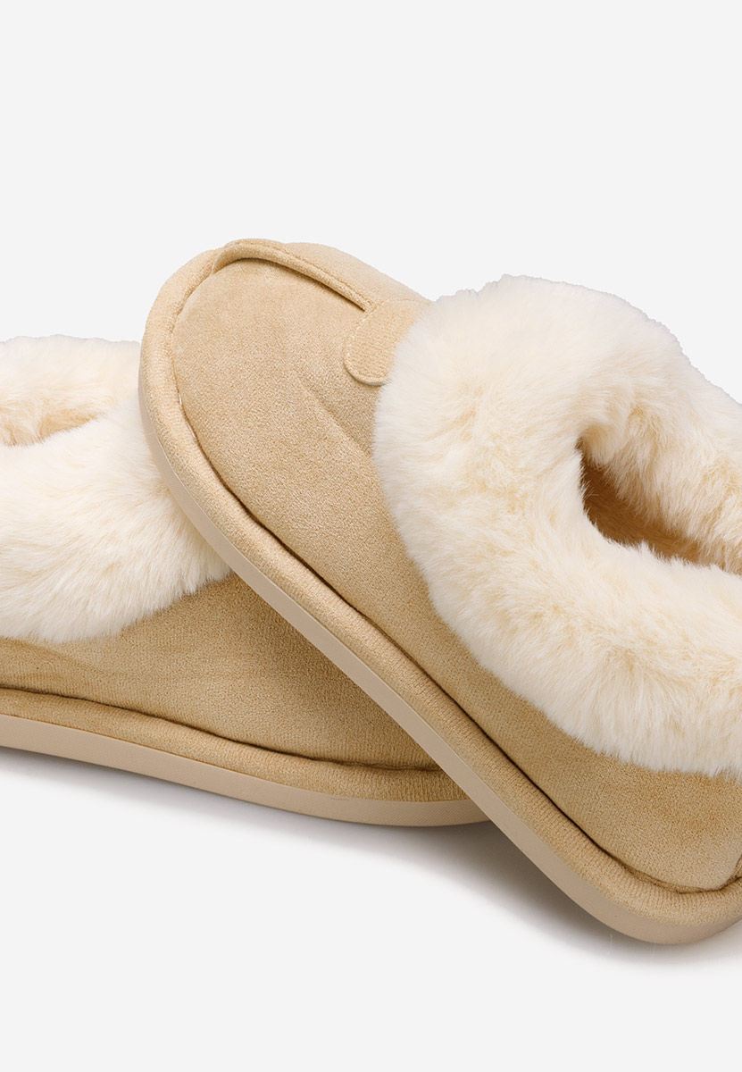 Béžové domácí pantofle Olaria