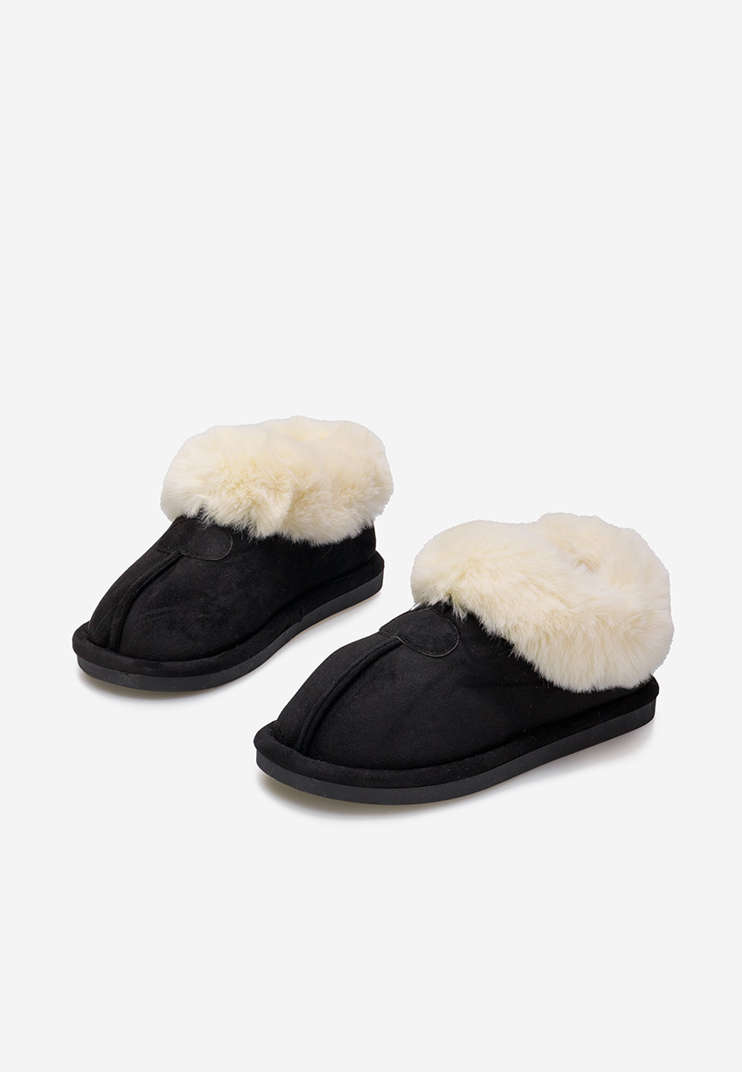 Černé domácí pantofle Olaria