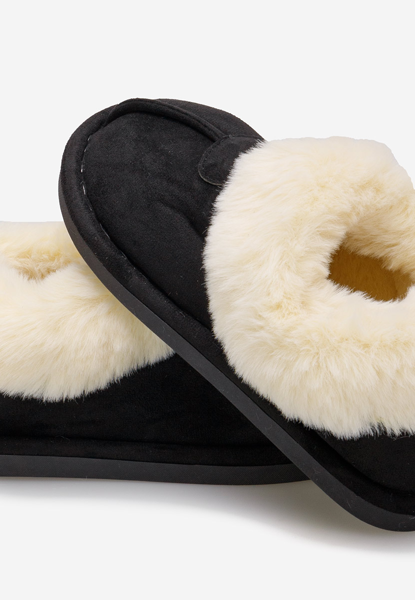 Černé domácí pantofle Olaria