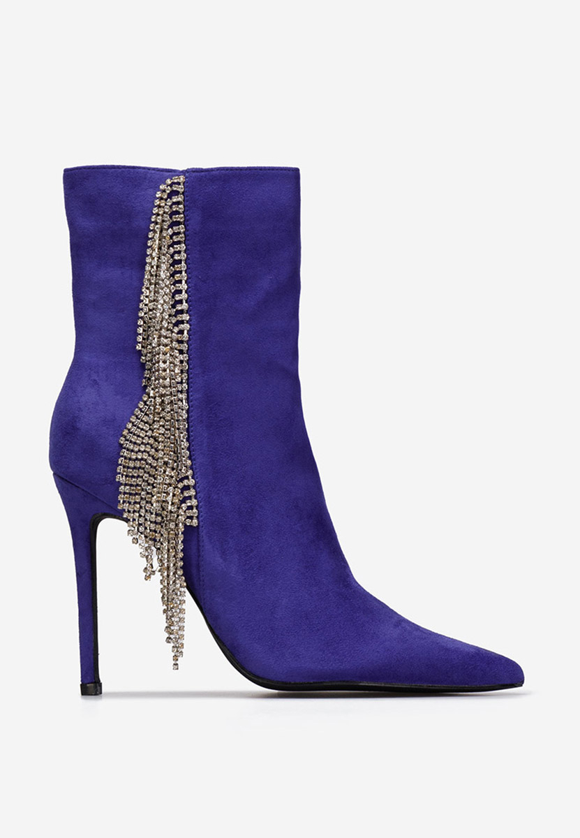 Fialové kotníkové boty na vysokém podpatku Viedma