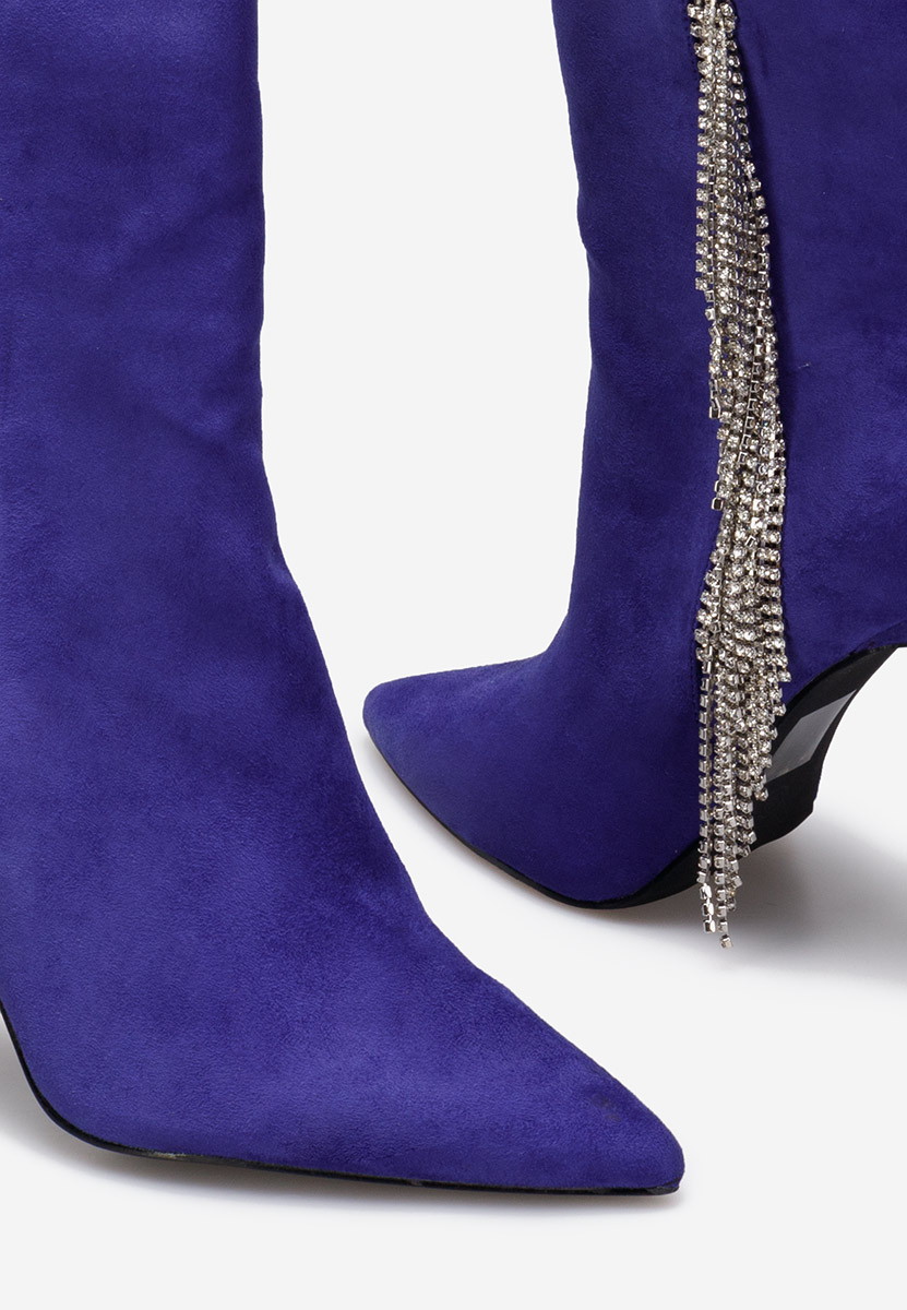 Fialové kotníkové boty na vysokém podpatku Viedma