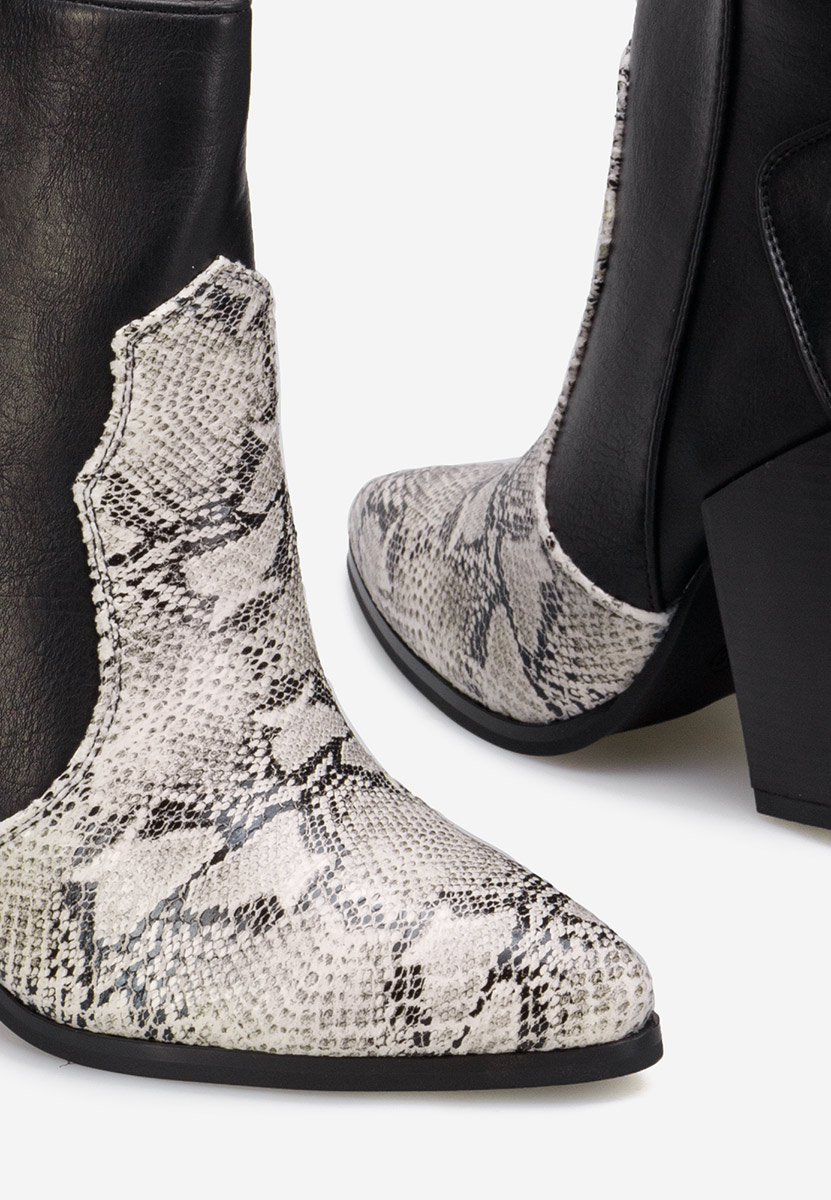 Béžové kotníkové boty cowboy Hollie