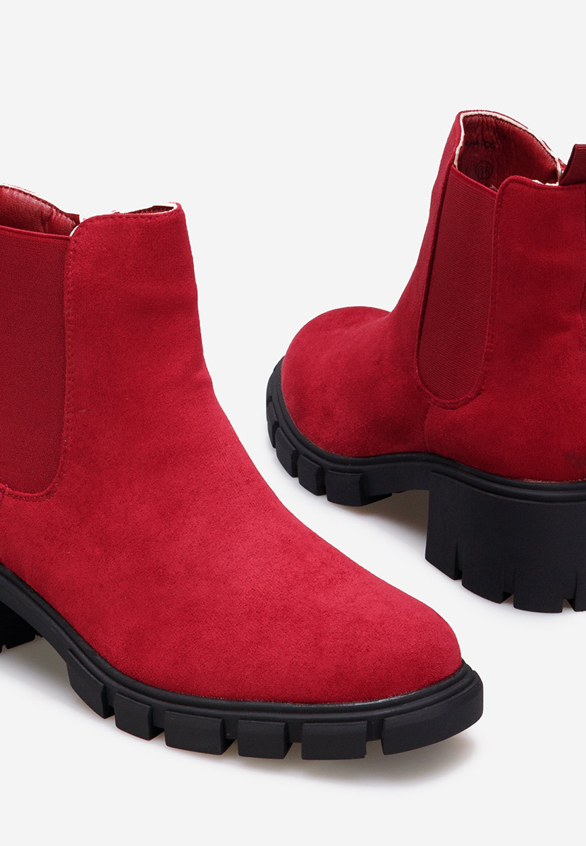 Červené dámské kotníková obuv Alyona