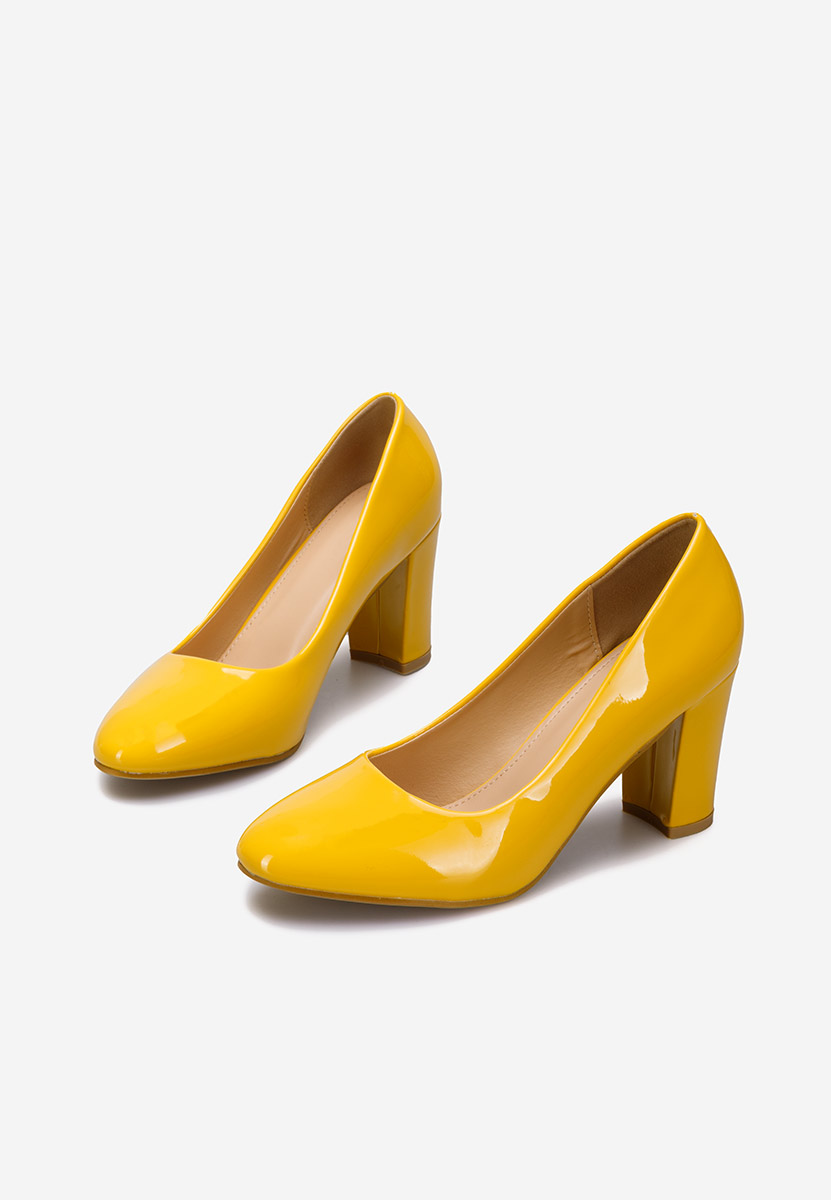 Žlutá lakované lodičky Chique