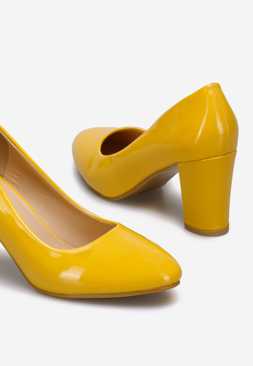 Žlutá lakované lodičky Chique