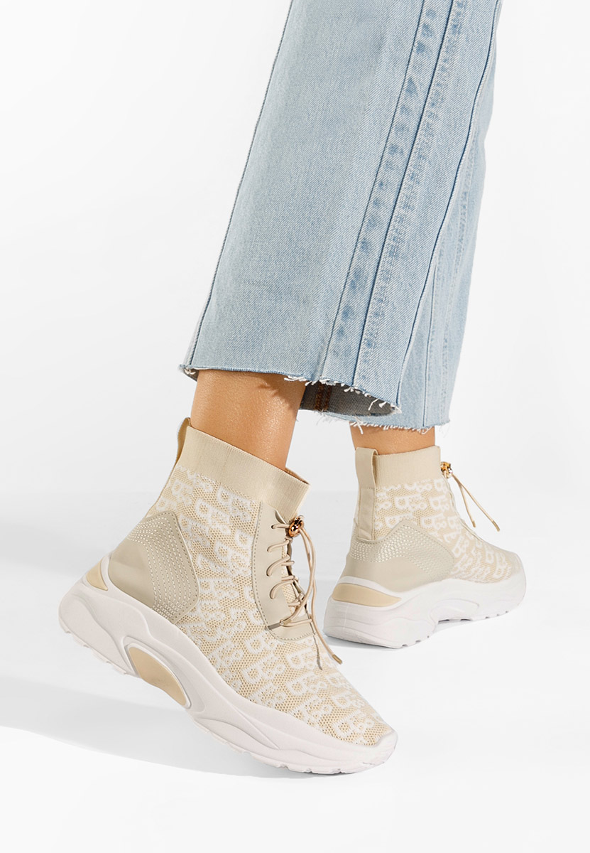 Béžové kotníkové tenisky Suela