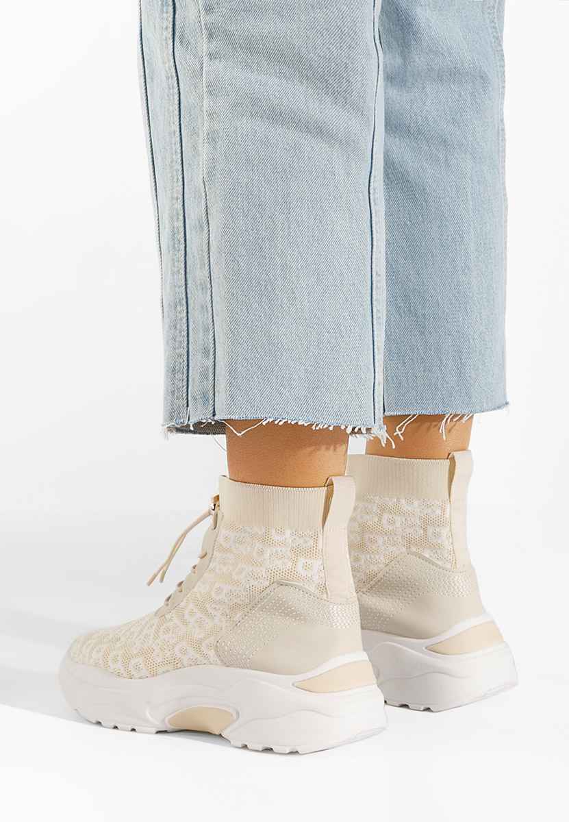 Béžové kotníkové tenisky Suela