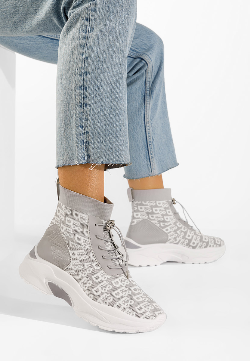 Šedé kotníkové tenisky Suela