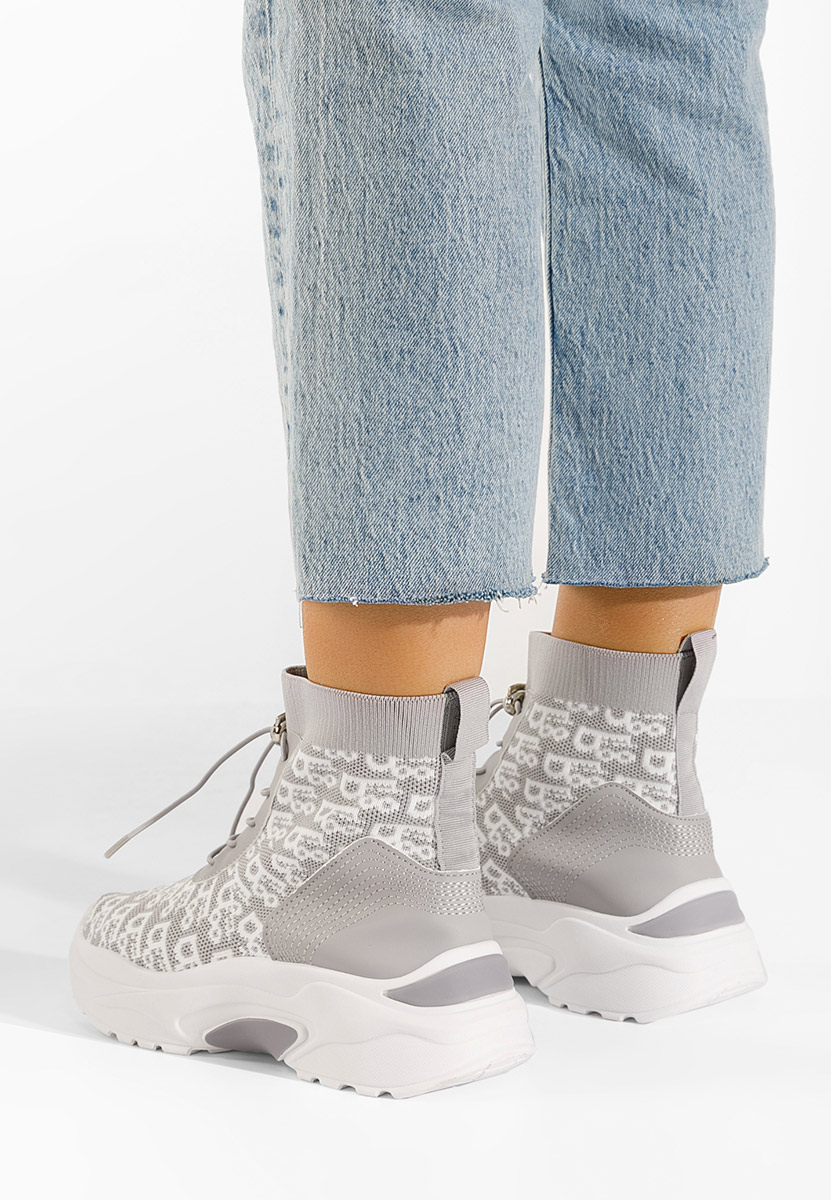 Šedé kotníkové tenisky Suela