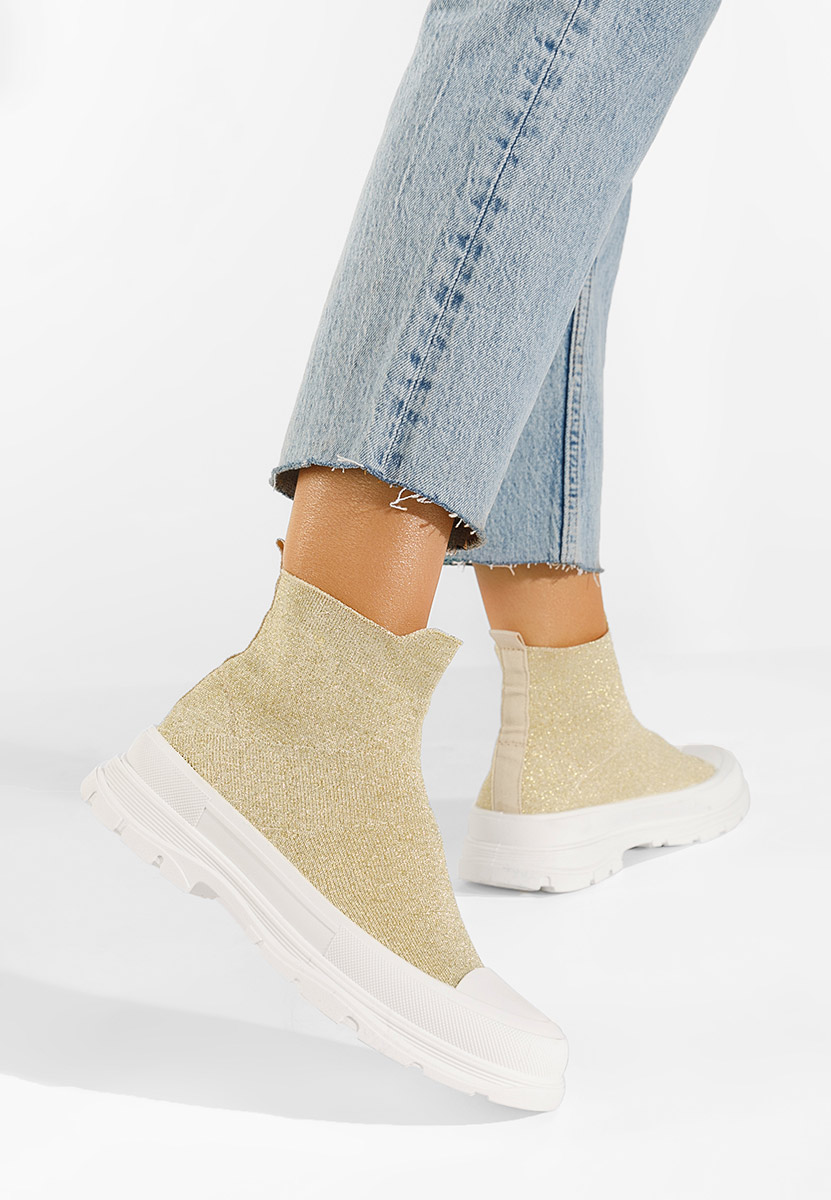 Zlaté kotníkové tenisky Zynnia