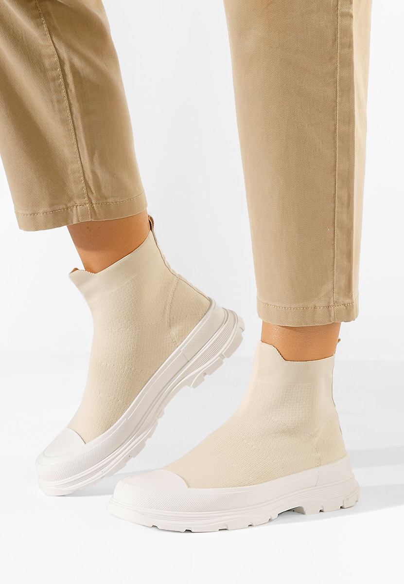 Béžové kotníkové tenisky Zynnia