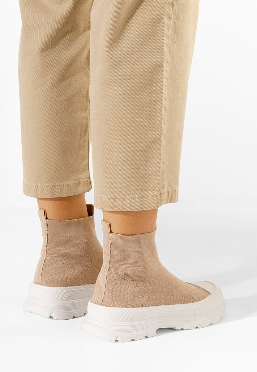 Khaki kotníkové tenisky Zynnia