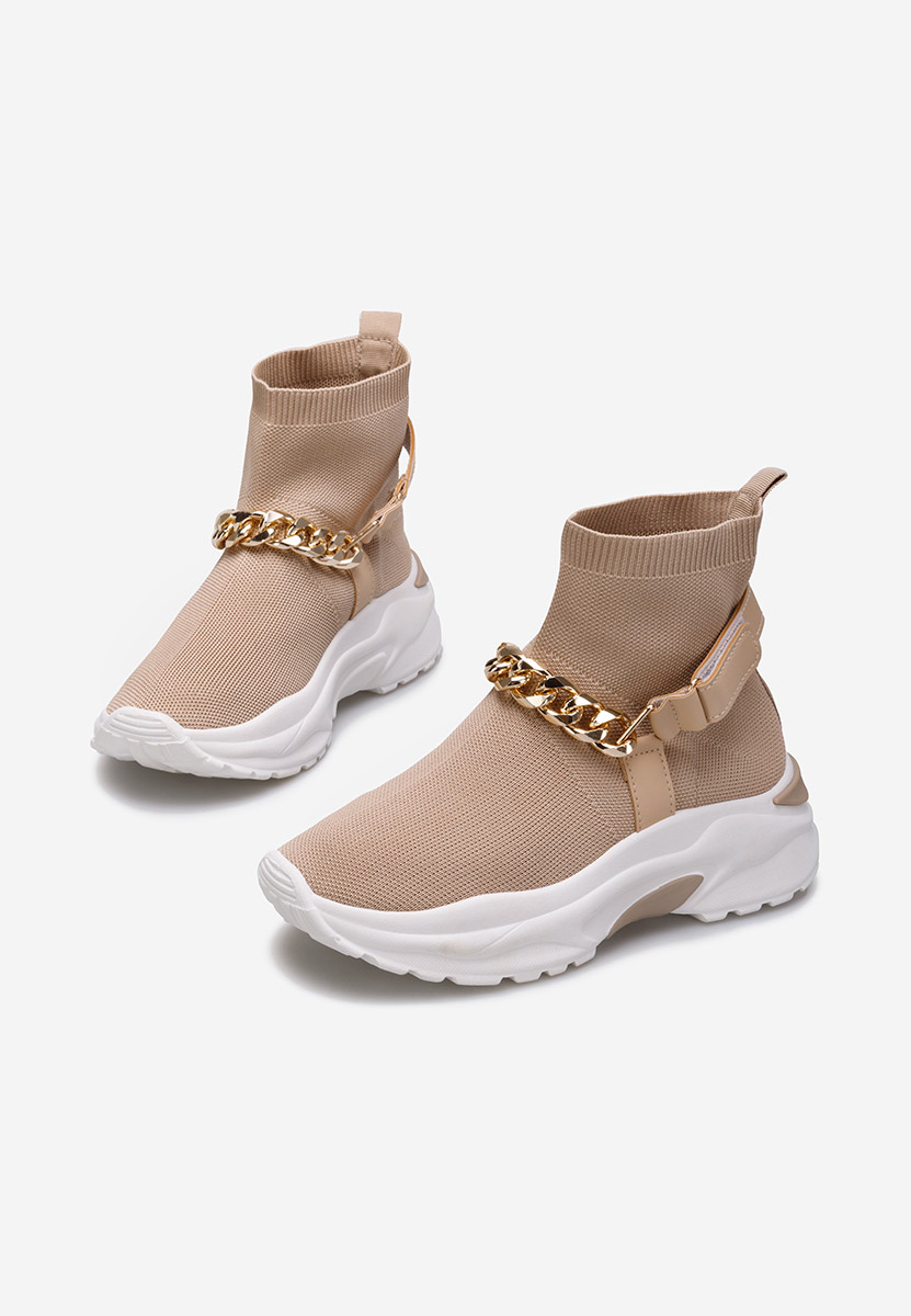 Khaki kotníkové tenisky Gisella