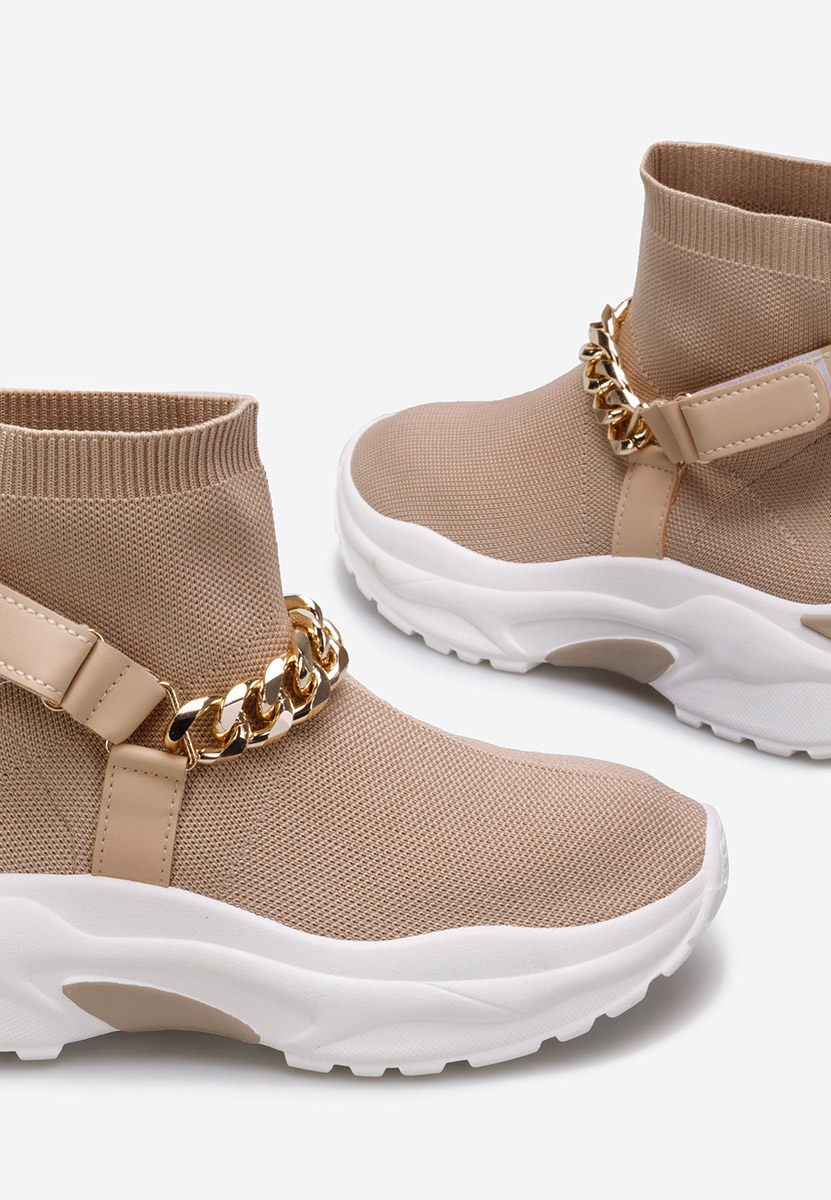 Khaki kotníkové tenisky Gisella