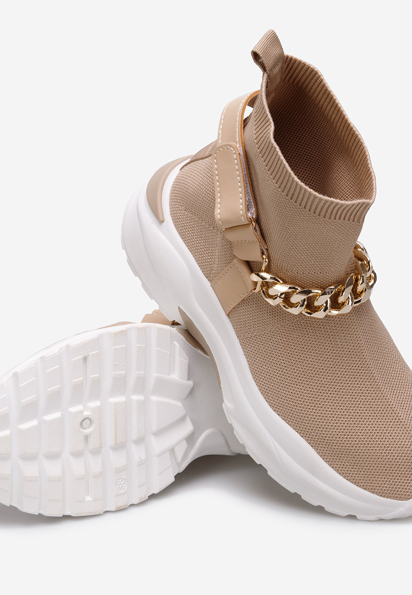 Khaki kotníkové tenisky Gisella