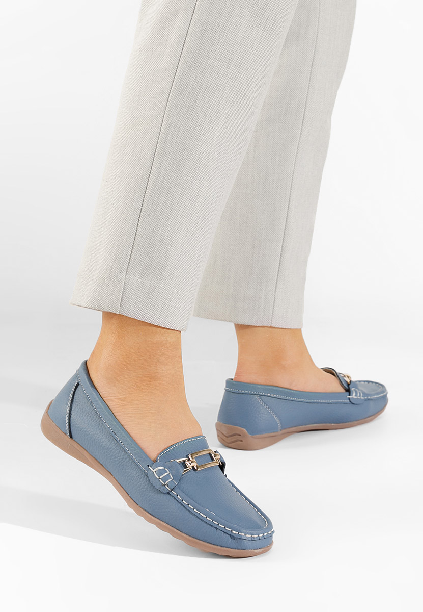 Denim dámské kožené mokasíny Celetina