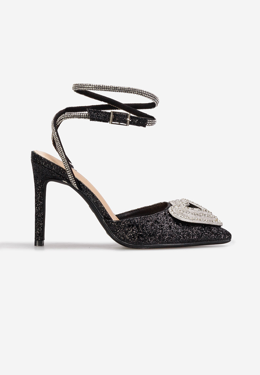Černé elegantné lodičky Amaya
