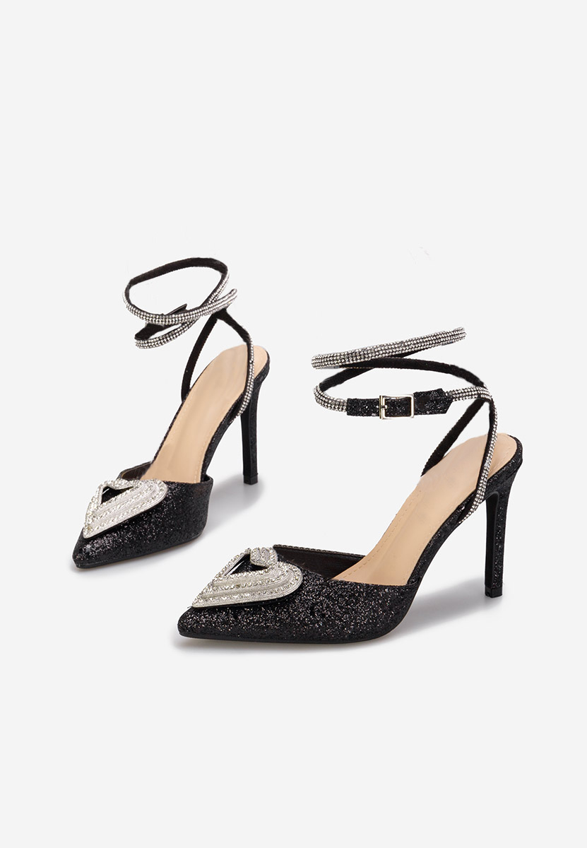 Černé elegantné lodičky Amaya