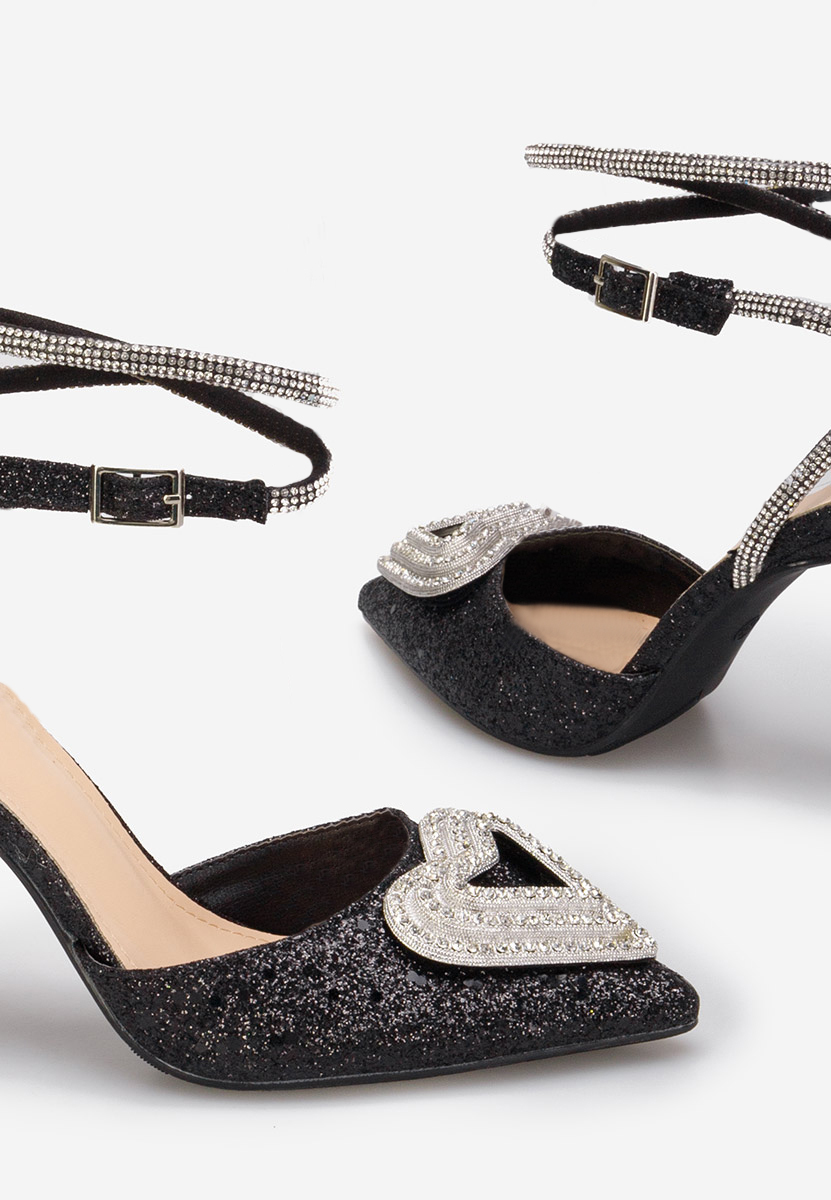 Černé elegantné lodičky Amaya