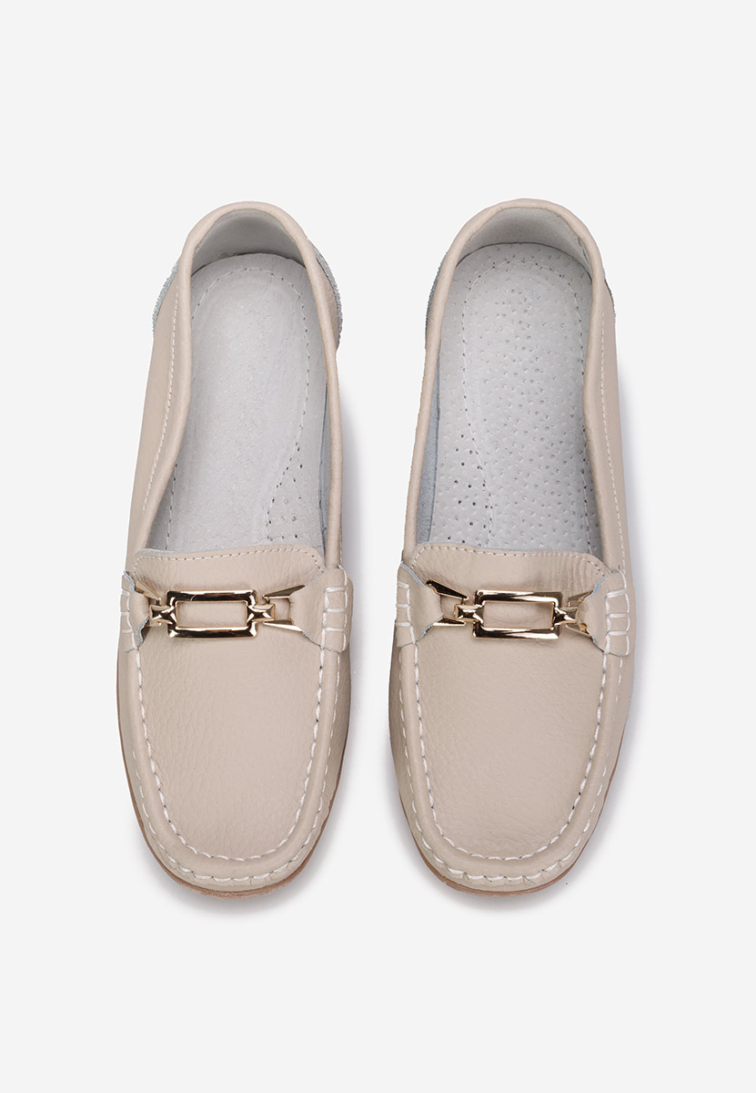 Béžové dámské kožené mokasíny Celetina