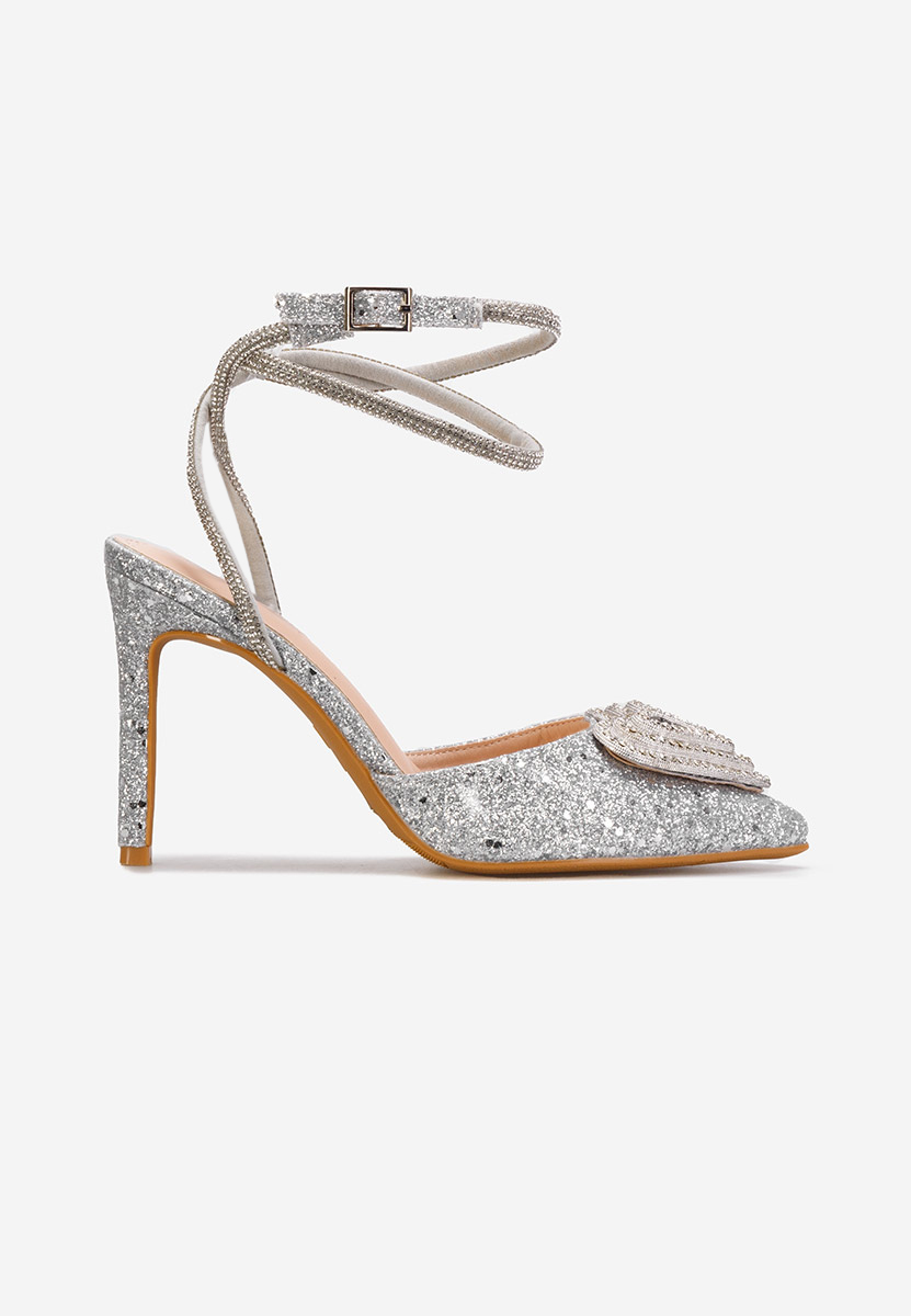 Stribrné elegantné lodičky Amaya