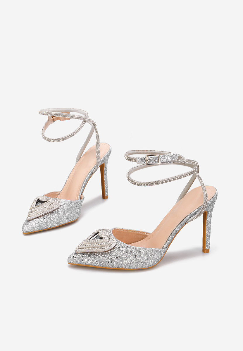 Stribrné elegantné lodičky Amaya
