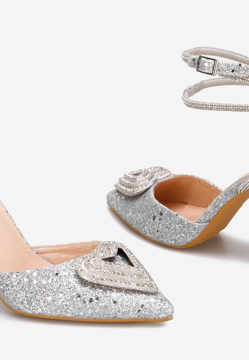 Stribrné elegantné lodičky Amaya