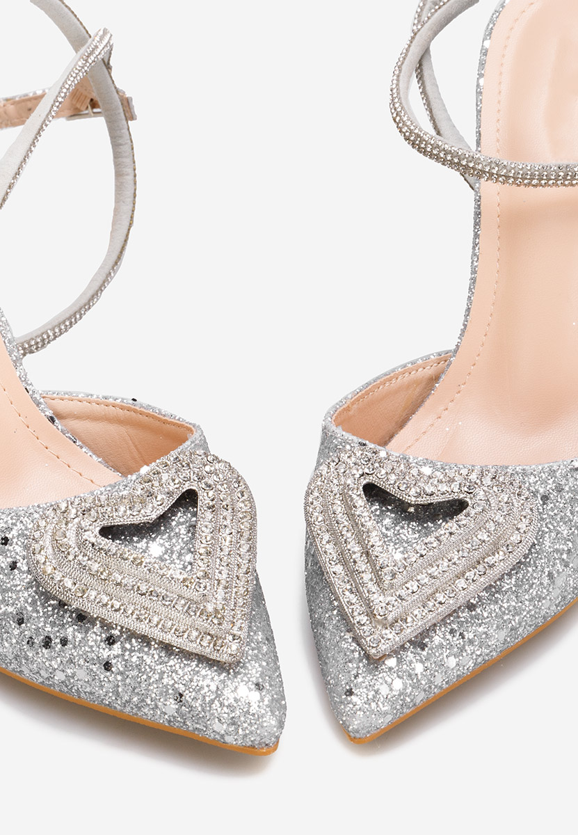 Stribrné elegantné lodičky Amaya