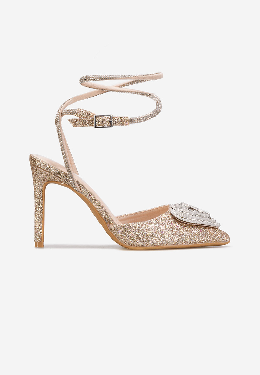 Champagne elegantné lodičky Amaya