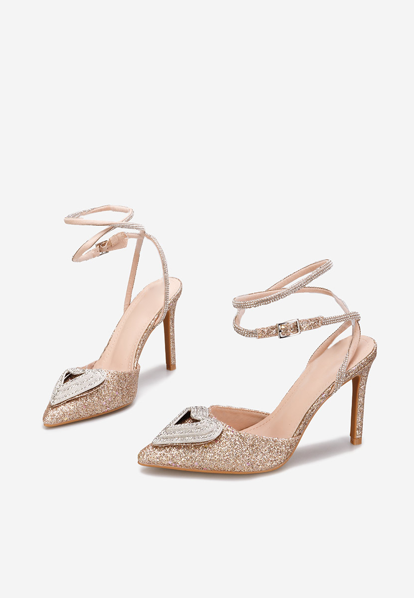 Champagne elegantné lodičky Amaya