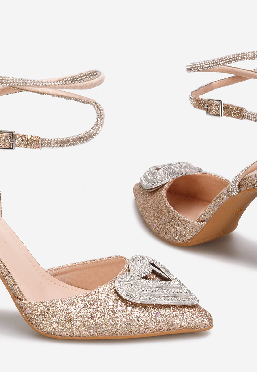 Champagne elegantné lodičky Amaya