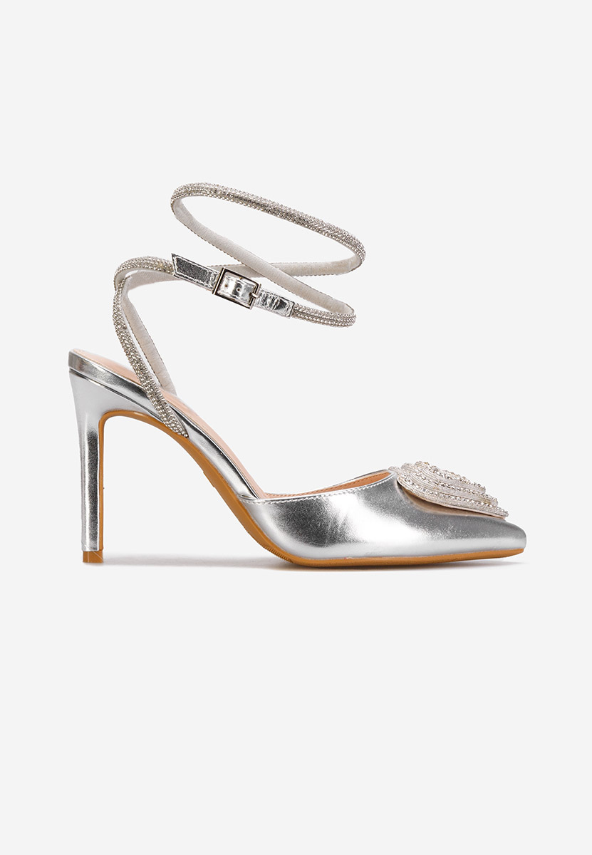 Stribrné lodičky na vysokém podpatku Iliana