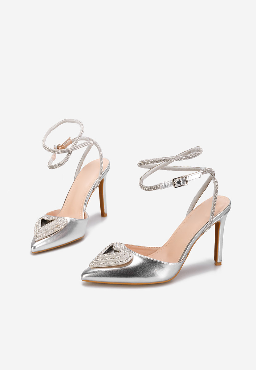 Stribrné lodičky na vysokém podpatku Iliana