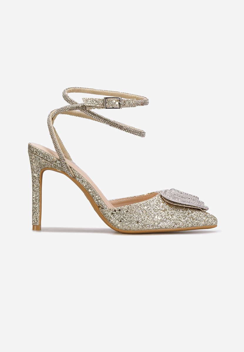 Zlaté lodičky na vysokém podpatku Amaya