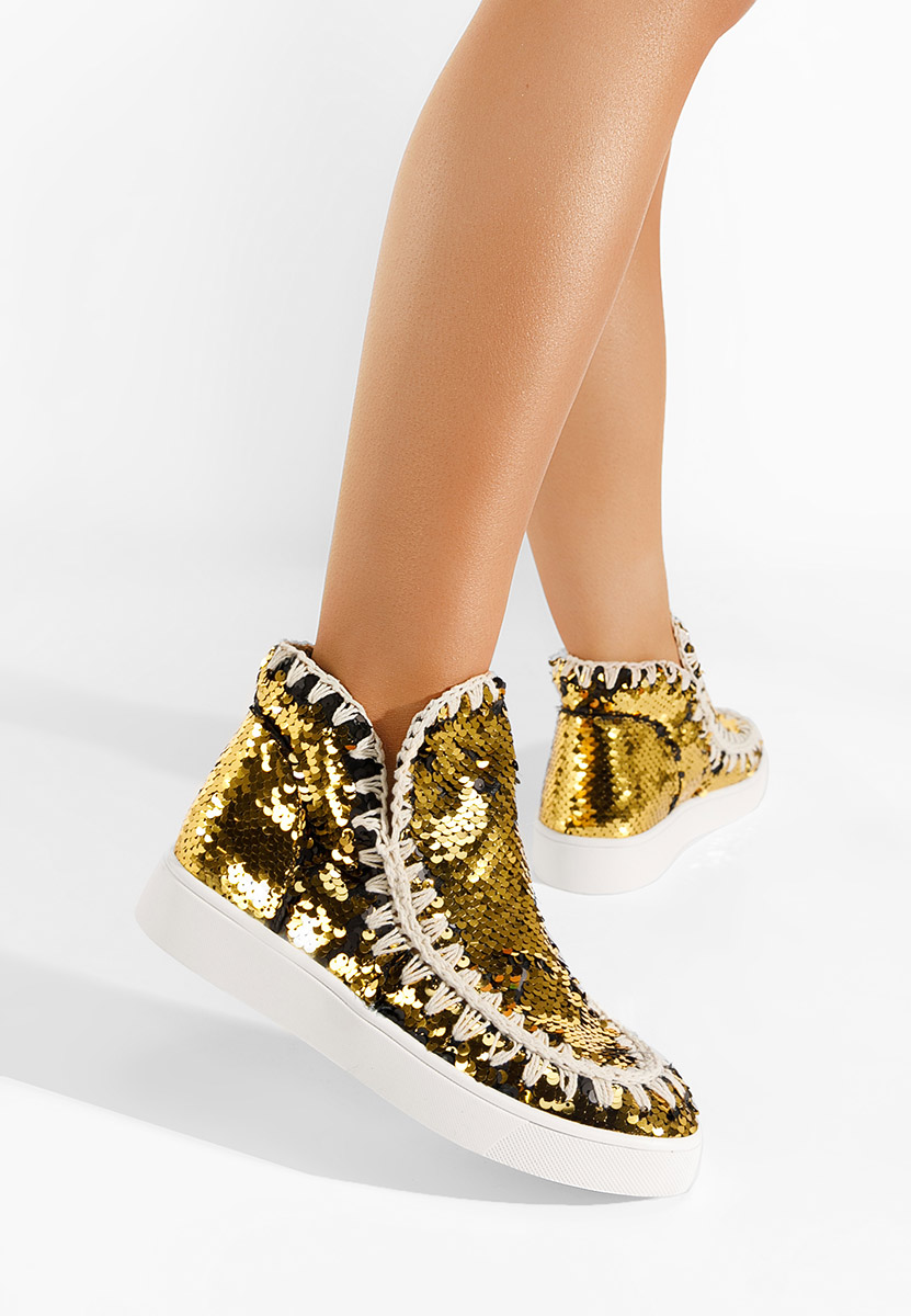 Zlaté dámské kotníková obuv Azna