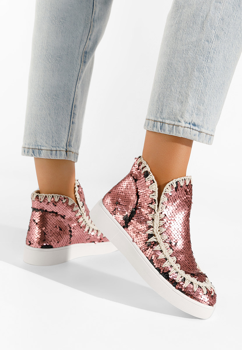 Ružové dámské kotníková obuv Azna