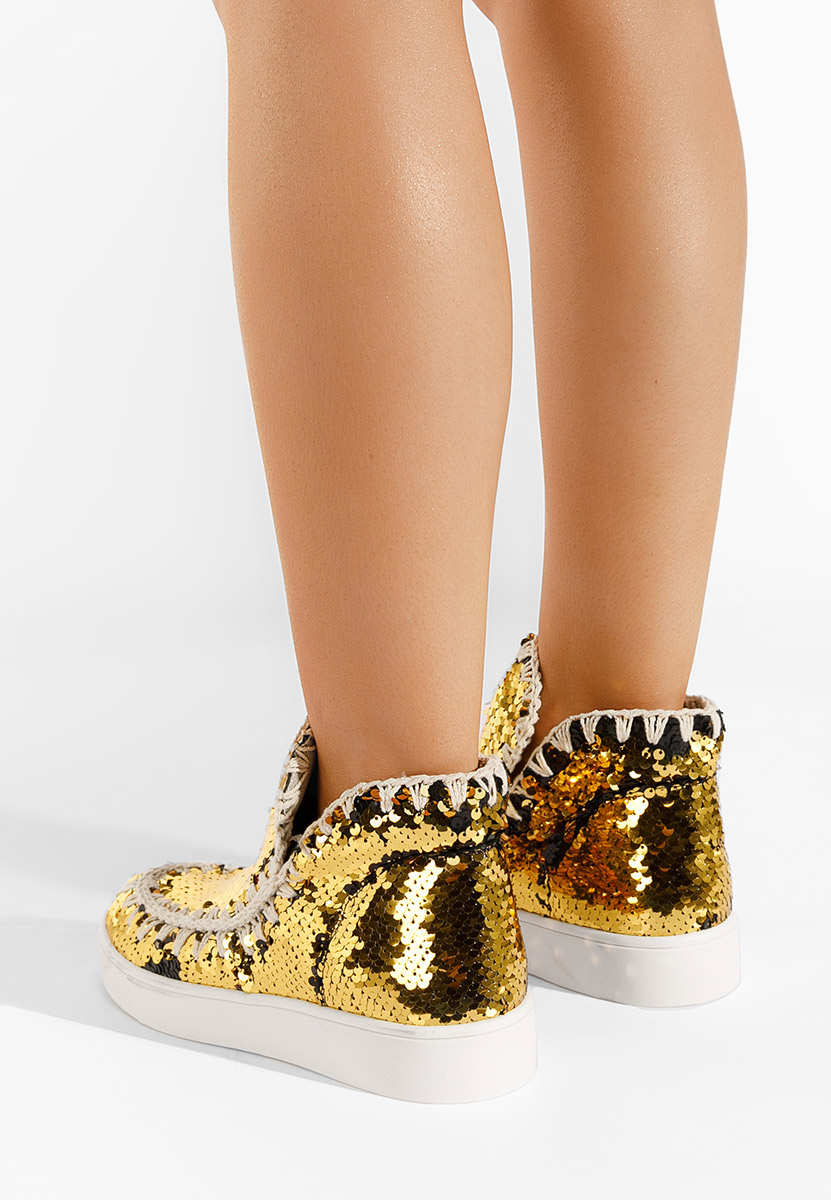 Zlaté dámské kotníková obuv Azna