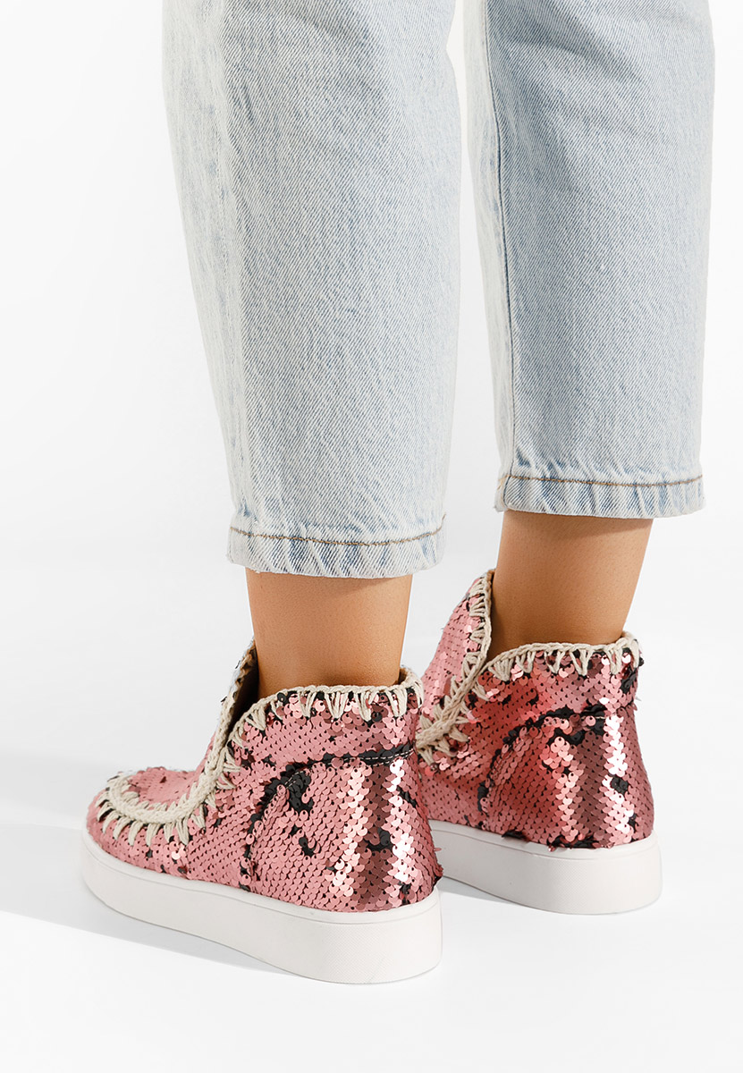 Ružové dámské kotníková obuv Azna