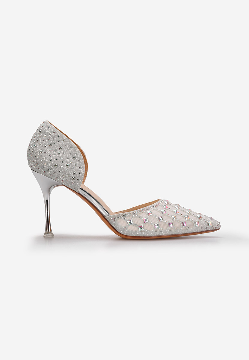 Stribrné elegantné lodičky Lorita
