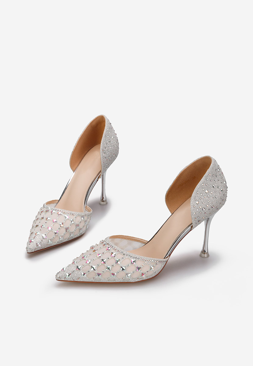 Stribrné elegantné lodičky Lorita