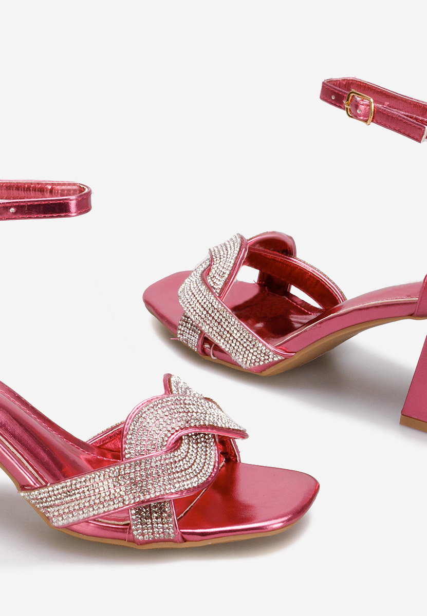 Fuchsiové elegantní dámské sandály Sanita