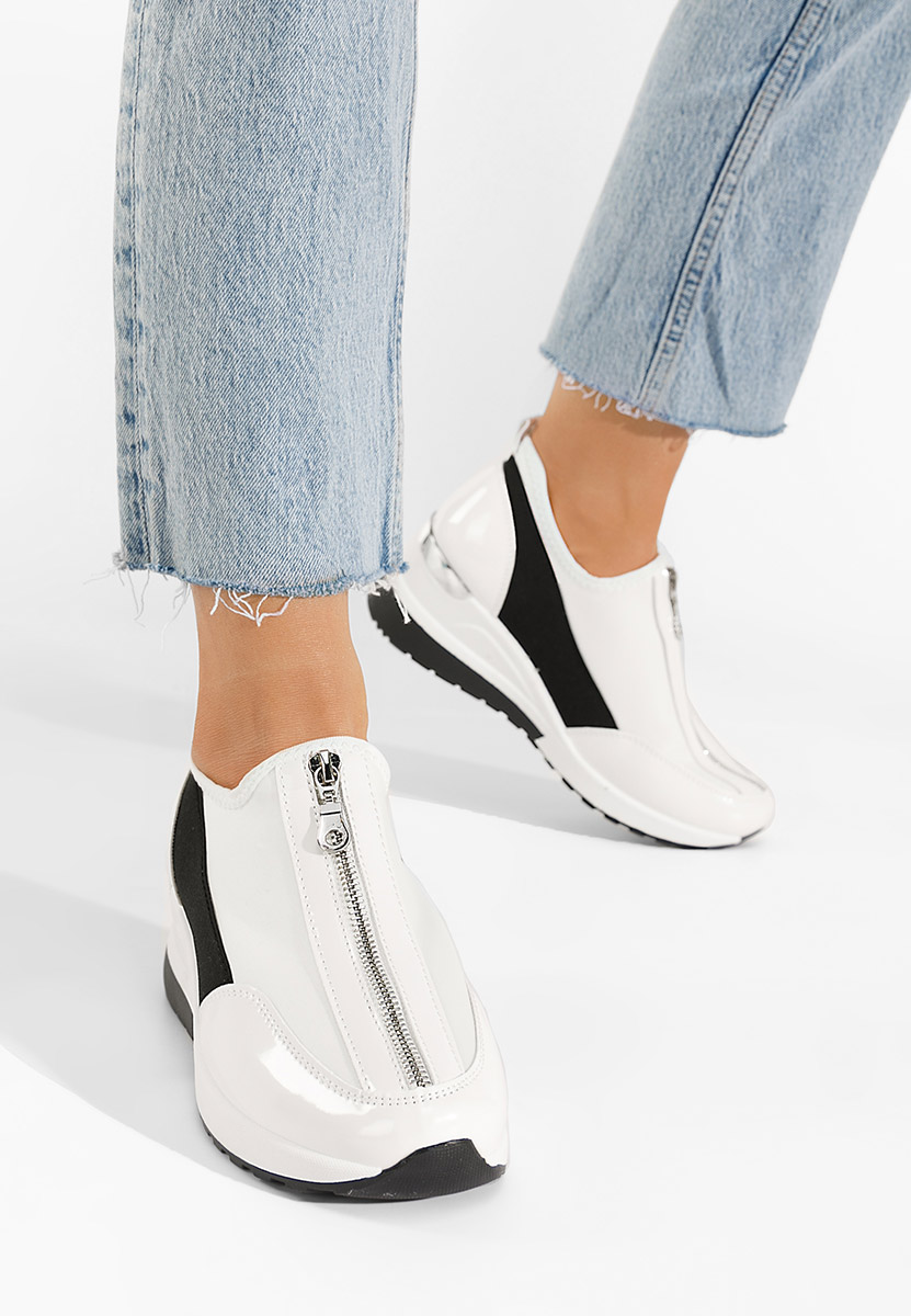 Bílé dámské tenisky na klínku Dollie