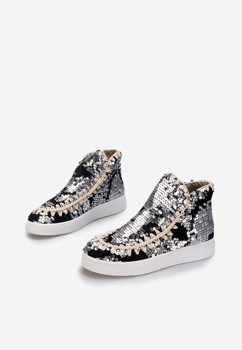 Stribrné dámské kotníková obuv Azna