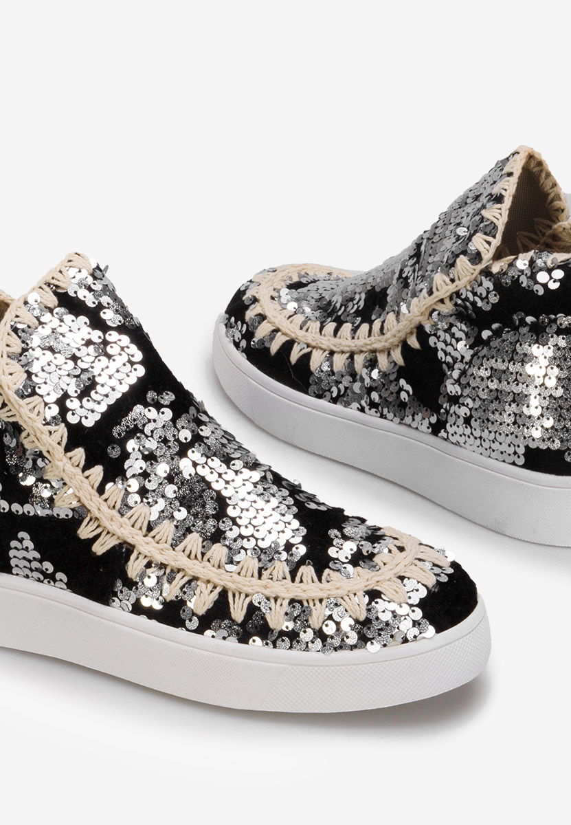 Stribrné dámské kotníková obuv Azna