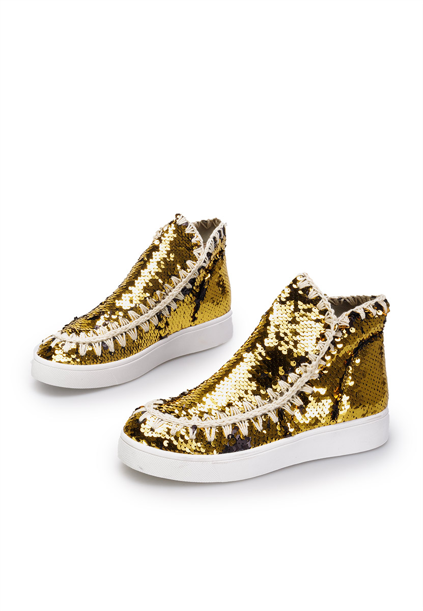 Zlaté dámské kotníková obuv Azna