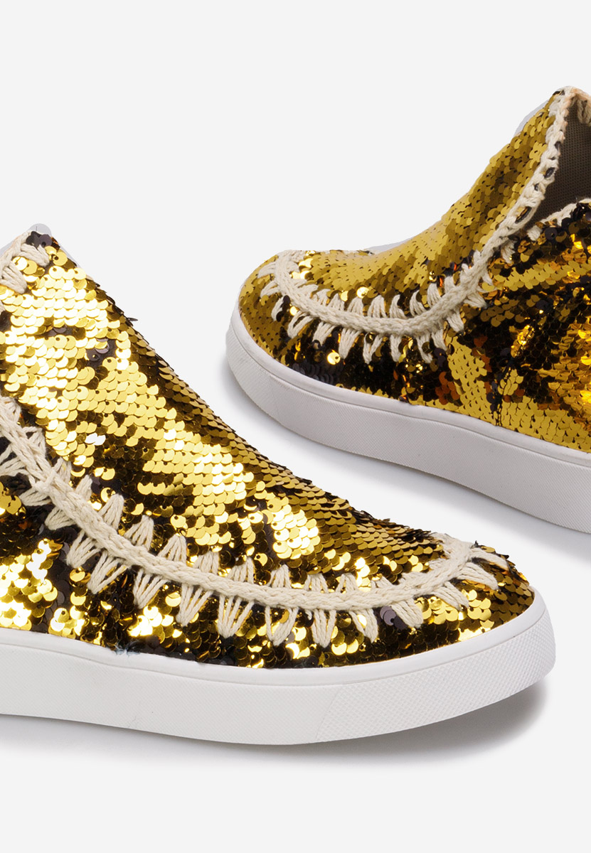 Zlaté dámské kotníková obuv Azna